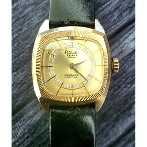 Rare Vintage 60's Rouan German Manual Mens Diamond Watch